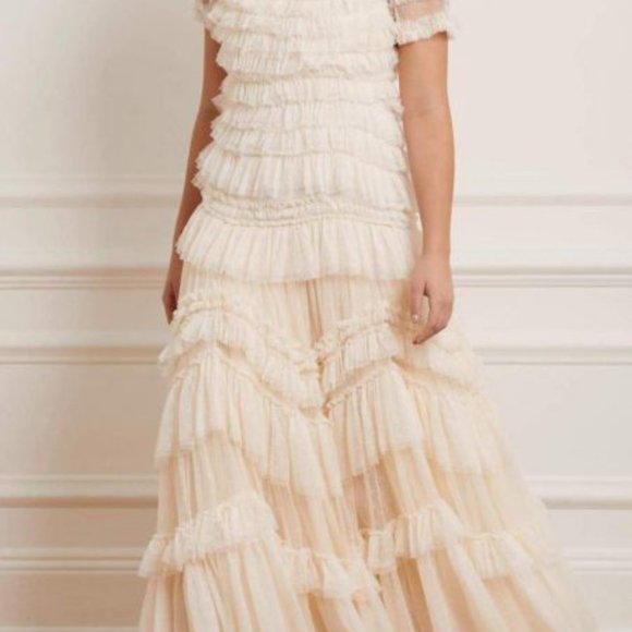 Like New Altered Modest Needle & Thread Wild Rose Gown - Picture 5 of 5